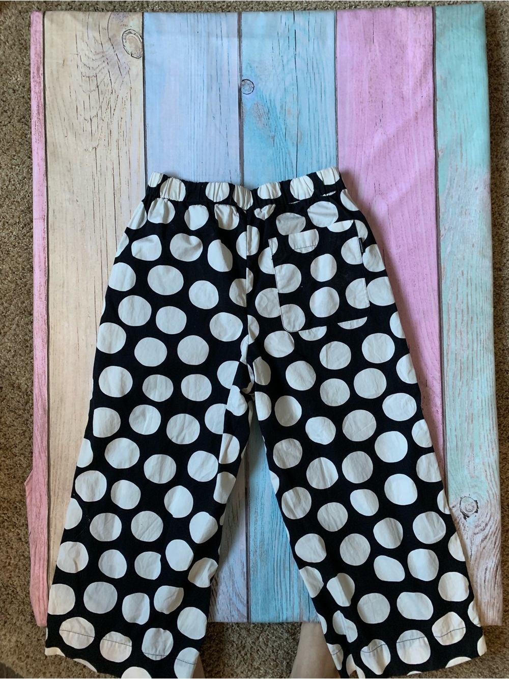 Marimekko Black and White Polka Dot Cropped pants and top Set - Picture 11 of 11